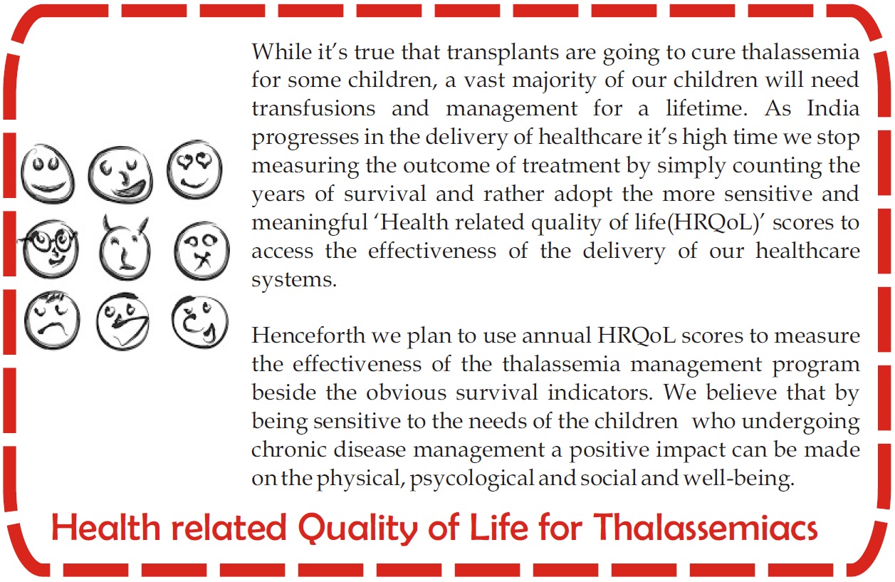Health related Quality of Life for Thalassemics